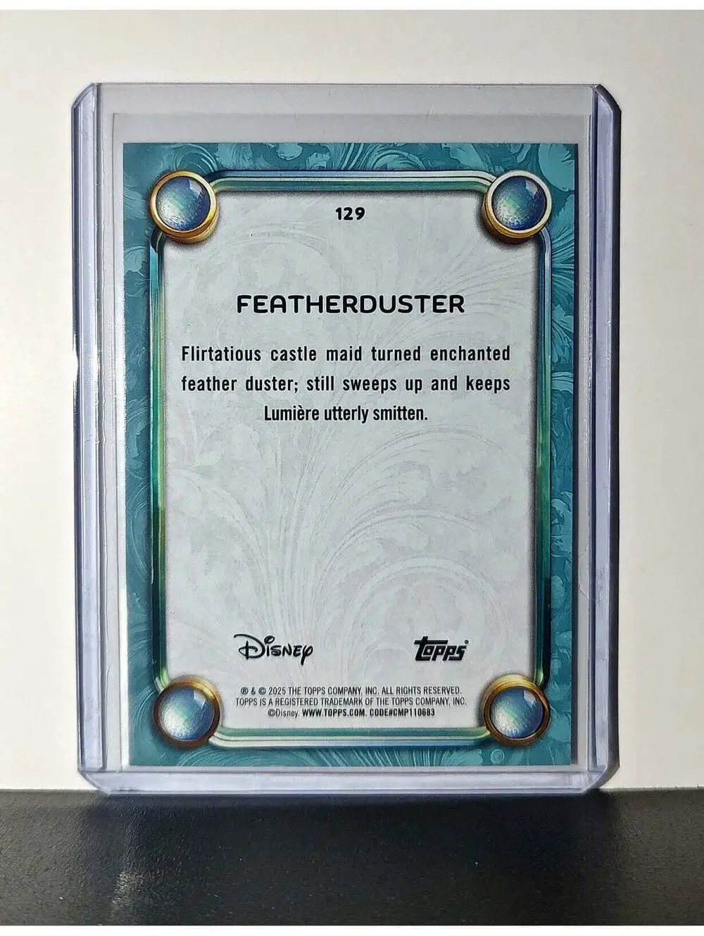 Featherduster 2025 Topps Disney Wonder #129 Diamond Card Beauty and the Beast